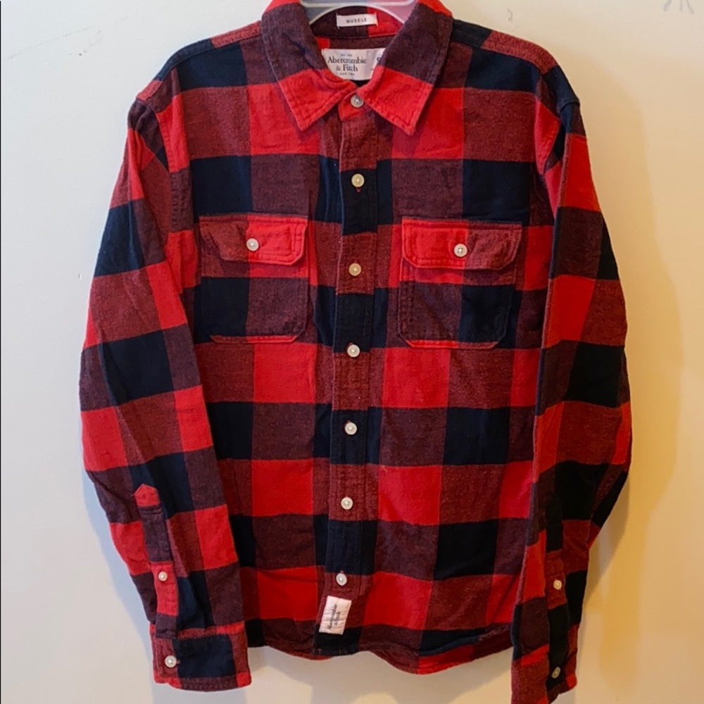 Abercrombie & Fitch Button-Up Flannel Shirt